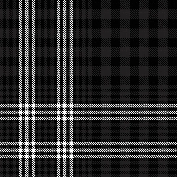 Black White Glen Plaid Textured Pattern Suitable Fashion Textiles Graphics — стоковый вектор