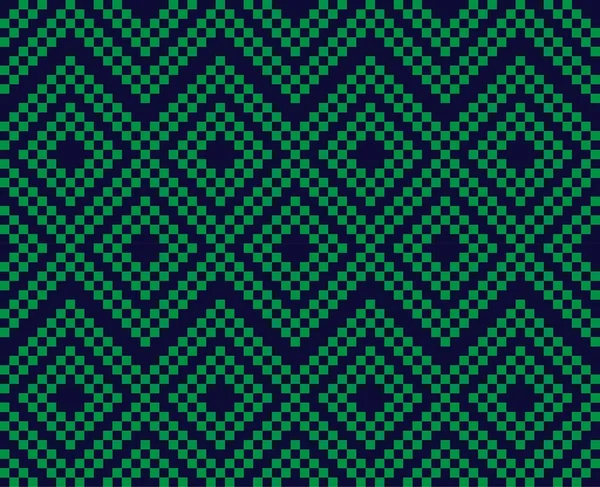 Verde Natale Fiera Isle Pattern Sfondo Tessuti Moda Maglieria Grafica — Vettoriale Stock