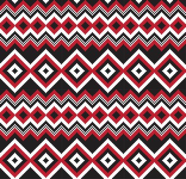 Moda tekstil, örgü ve grafikleri için kırmızı Noel panayırı desenli arka plan