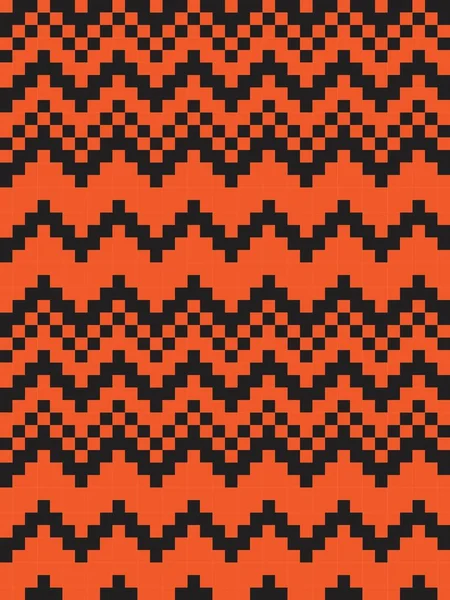 ファッションテキスタイル ニットウェア グラフィックのためのオレンジクリスマスフェア島のパターンの背景 — ストックベクタ