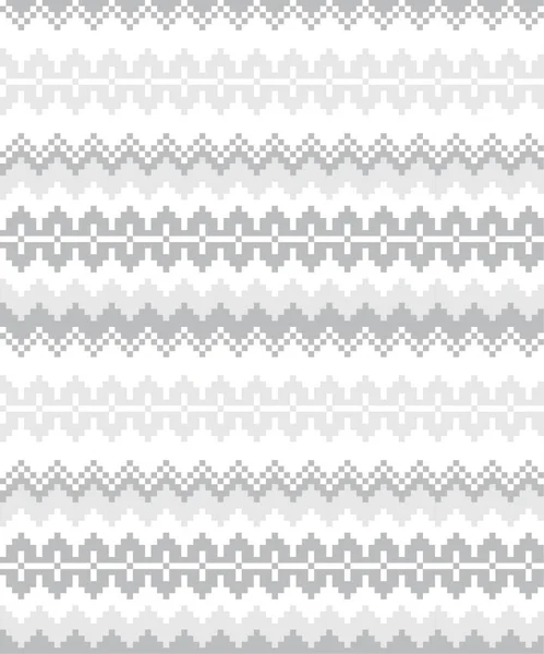 White Christmas Fair Isle Pattern Background Fashion Textiles Knitwear Graphics — 스톡 벡터