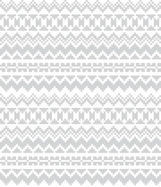 ファッションテキスタイル ニットウェア グラフィックのための白いクリスマスフェア島のパターンの背景 — ストックベクタ