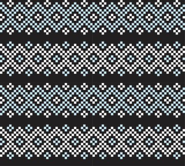 Moda tekstil, örgü ve grafikleri için Gökyüzü Mavisi Noel festivali şablonu