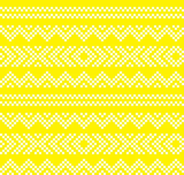 Jaune Fond Motif Île Noël Équitable Pour Les Textiles Mode — Image vectorielle