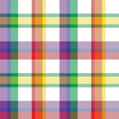 Gökkuşağı Ekoseli, kareli, ekose desenli moda tekstil ve grafikleri için uygun
