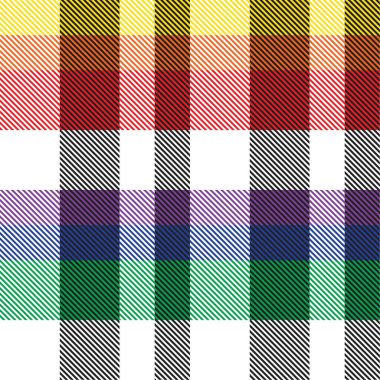 Gökkuşağı Ekoseli, kareli, ekose desenli moda tekstil ve grafikleri için uygun