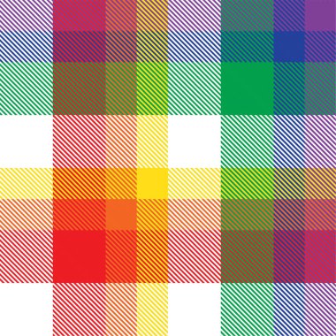 Gökkuşağı Ekoseli, kareli, ekose desenli moda tekstil ve grafikleri için uygun