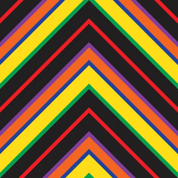 Arco Iris Chevron Diagonal Rayas Sin Costuras Patrón Fondo Adecuado — Archivo Imágenes Vectoriales