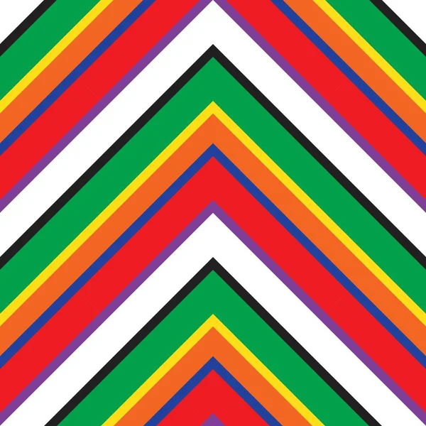 Rainbow Chevron Диагональ Полосатый Бесшовный Фон Шаблона Подходит Моды Текстиля — стоковый вектор