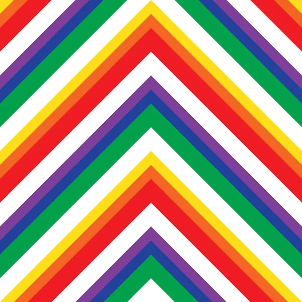 Regenbogen Chevron Diagonal Gestreifte Nahtlose Muster Hintergrund Geeignet Für Modetextilien — Stockvektor