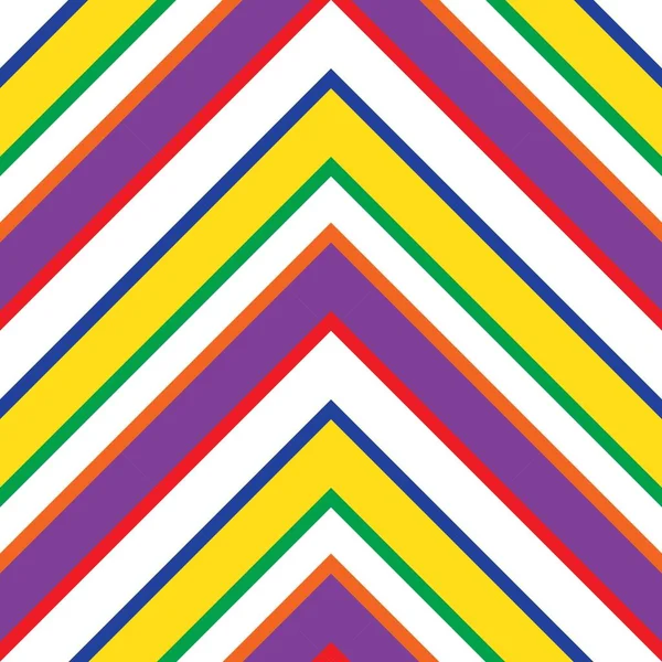 Arco Iris Chevron Diagonal Rayas Sin Costuras Patrón Fondo Adecuado — Archivo Imágenes Vectoriales