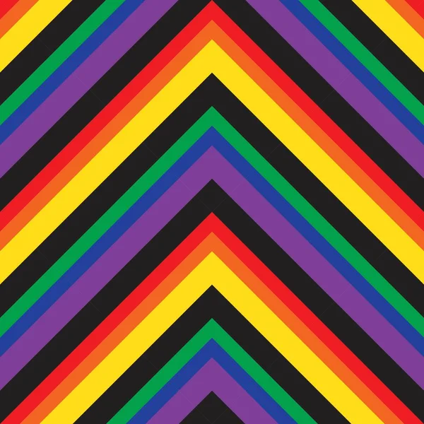 Rainbow Chevron Diagonal Listrado Sem Costura Fundo Padrão Adequado Para — Vetor de Stock