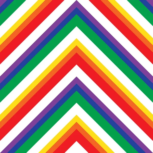 Arco Iris Chevron Diagonal Rayas Sin Costuras Patrón Fondo Adecuado — Archivo Imágenes Vectoriales