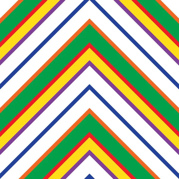 Regenbogen Chevron Diagonal Gestreifte Nahtlose Muster Hintergrund Geeignet Für Modetextilien — Stockvektor