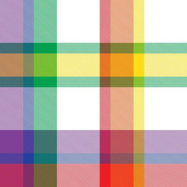 Gökkuşağı Ekoseli, kareli, ekose desenli moda tekstil ve grafikleri için uygun