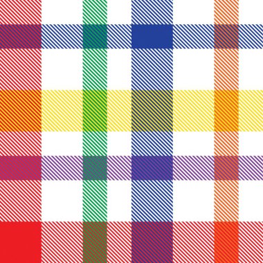 Gökkuşağı Ekoseli, kareli, ekose desenli moda tekstil ve grafikleri için uygun