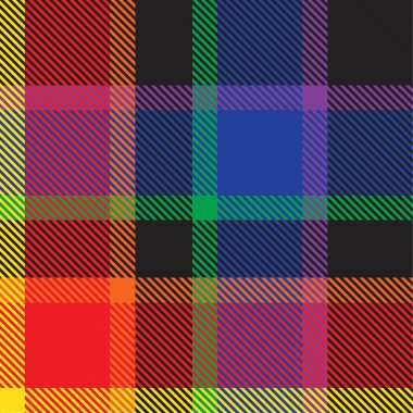 Gökkuşağı Ekoseli, kareli, ekose desenli moda tekstil ve grafikleri için uygun