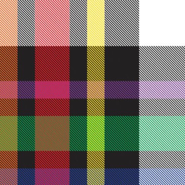 Gökkuşağı Ekoseli, kareli, ekose desenli moda tekstil ve grafikleri için uygun