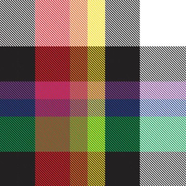 Gökkuşağı Ekoseli, kareli, ekose desenli moda tekstil ve grafikleri için uygun
