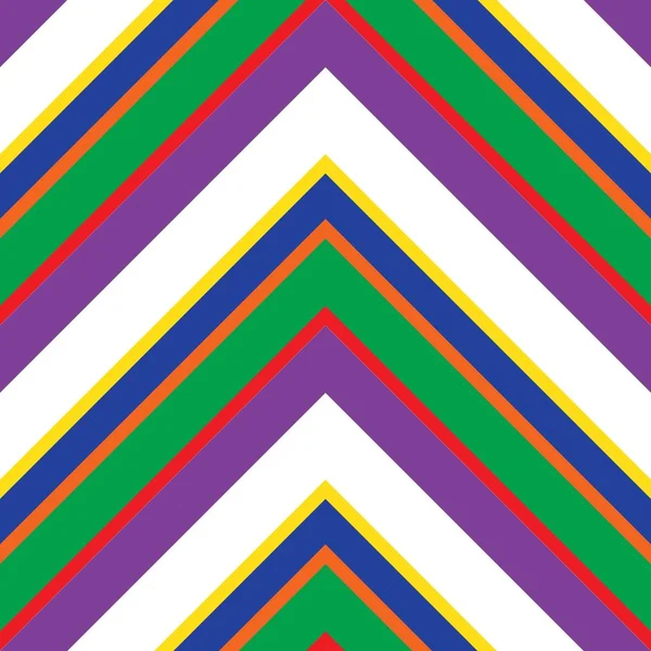 Rainbow Chevron Diagonale Strisce Senza Cuciture Modello Sfondo Adatto Tessuti — Vettoriale Stock