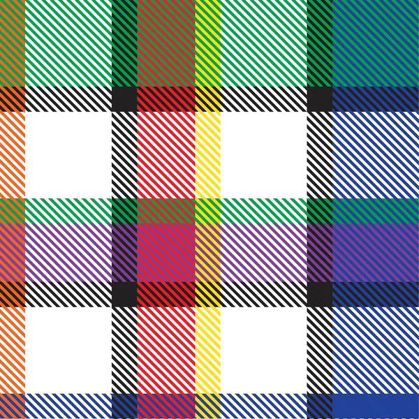 Rainbow Plaid Kariert Schottenmuster Nahtlos Geeignet Für Modetextilien Und Grafiken — Stockvektor