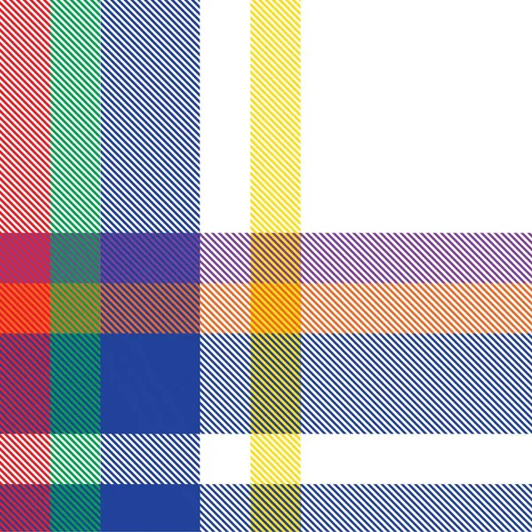 Plaid Arco Iris Cuadros Tartán Patrón Sin Costura Adecuado Para — Vector de stock