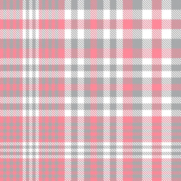 White Glen Plaid Textured Seamless Pattern Suitable Fashion Textiles Graphics — Stock Vector