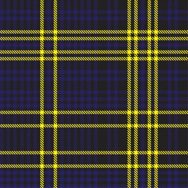Žlutý Glen Plaid Texturovaný Bezešvý Vzor Vhodný Pro Módní Textil — Stockový vektor