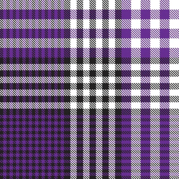 Purple Glen Plaid Texturovaný Bezešvý Vzor Vhodný Pro Módní Textil — Stockový vektor