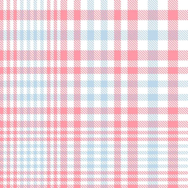 Sky Blue Glen Plaid Textuur Naadloos Patroon Geschikt Voor Mode — Stockvector