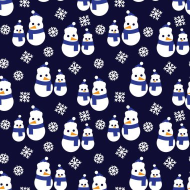 Mavi Noel Kardan Adam web sitesi grafikleri ve moda tekstili için kusursuz desen arkaplanı