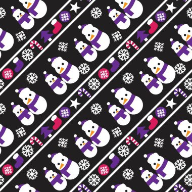 Mor Noel Kardan Adam web sitesi grafikleri ve moda tekstili için kusursuz desen