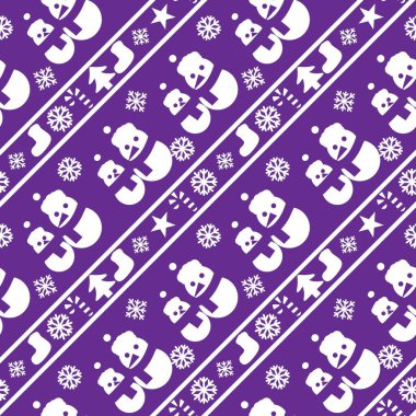 Mor Noel Kardan Adam web sitesi grafikleri ve moda tekstili için kusursuz desen