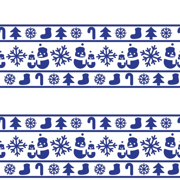 Голубое Рождество Снеговик Бесшовный Фон Графики Сайта Текстиль Моды — стоковый вектор