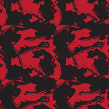 Moda tekstili ve grafikleri için uygun kırmızı kamuflaj soyut, kusursuz desen arkaplanı