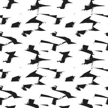 Siyah ve Beyaz Kamuflaj: Moda tekstil ve grafikleri için uygun soyut, pürüzsüz desen arkaplanı