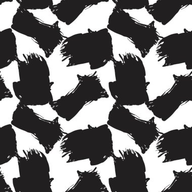 Siyah ve Beyaz Kamuflaj: Moda tekstil ve grafikleri için uygun soyut, pürüzsüz desen arkaplanı