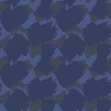 Moda tekstili ve grafikleri için uygun mavi kamuflaj, soyut, pürüzsüz desen arkaplanı