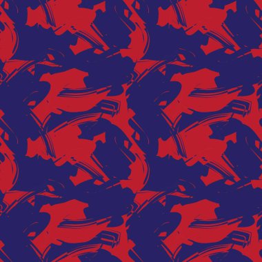 Red Navy Camouflage abstract seamless pattern background suitable for fashion textiles, graphics vector