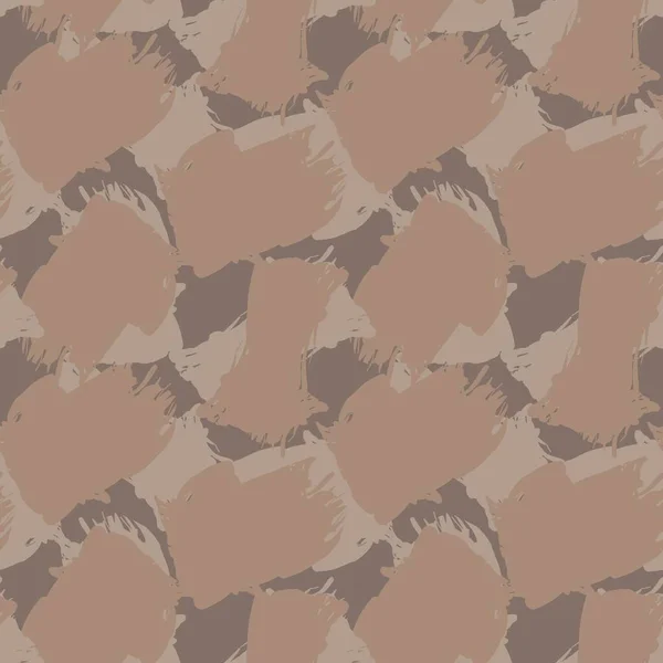 Braune Camouflage Abstrakte Nahtlose Muster Hintergrund Geeignet Für Modetextilien Grafiken — Stockvektor