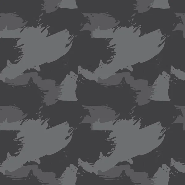 Gris Camouflage Abstrait Fond Motif Sans Couture Adapté Aux Textiles — Image vectorielle