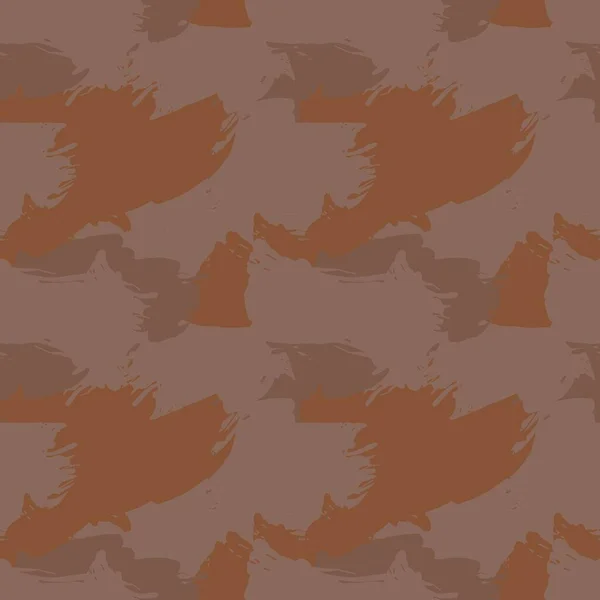 Brown Camouflage Abstrait Fond Motif Sans Couture Adapté Pour Les — Image vectorielle