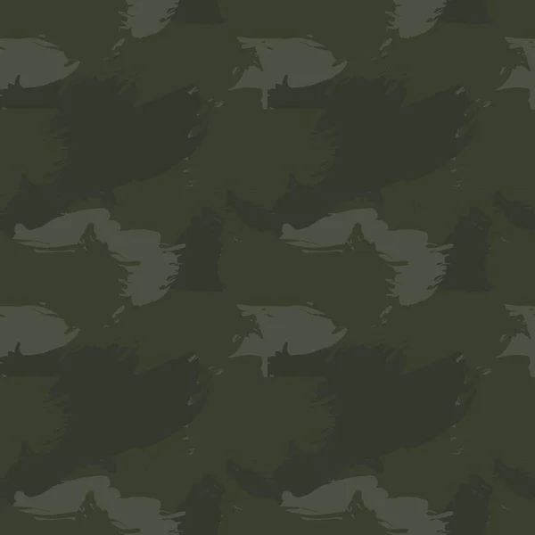 Groene Camouflage Abstracte Naadloze Patroon Achtergrond Geschikt Voor Mode Textiel — Stockvector