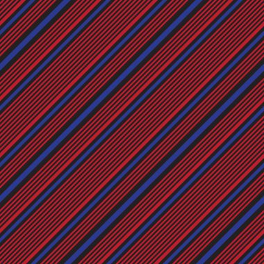 Moda tekstili ve grafikleri için uygun kırmızı ve mavi köşegen çizgili dikişsiz arkaplan
