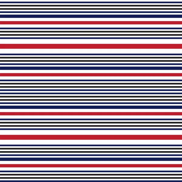 Red Blue Horizontal Striped Seamless Pattern Background 그래픽 — 스톡 벡터