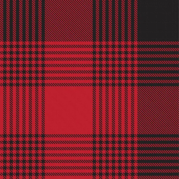 Red Glen Plaid Texturiertes Nahtloses Muster Für Modetextilien Und Grafiken — Stockvektor