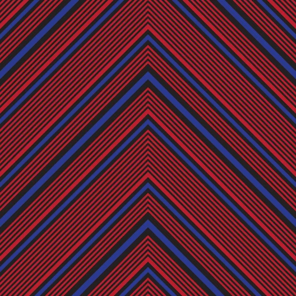 Fondo Sin Costuras Rayado Diagonal Chevron Rojo Azul Adecuado Para — Vector de stock