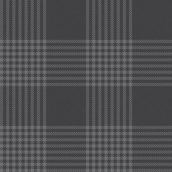Серый Глен Плед Текстурированный Бесшовный Узор Подходит Моды Текстиля Графики — стоковый вектор