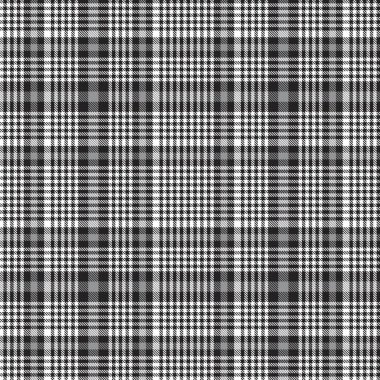 Siyah ve Beyaz Glen Ekose desenli, moda tekstil ve grafikleri için uygun.