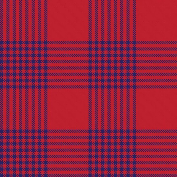 Red Navy Glen Plaid Textuur Naadloos Patroon Geschikt Voor Mode — Stockvector